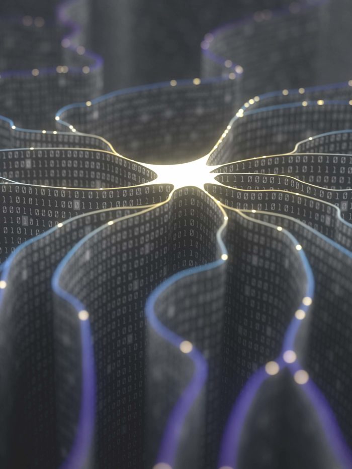 Depiction of artificial intelligence neurons
