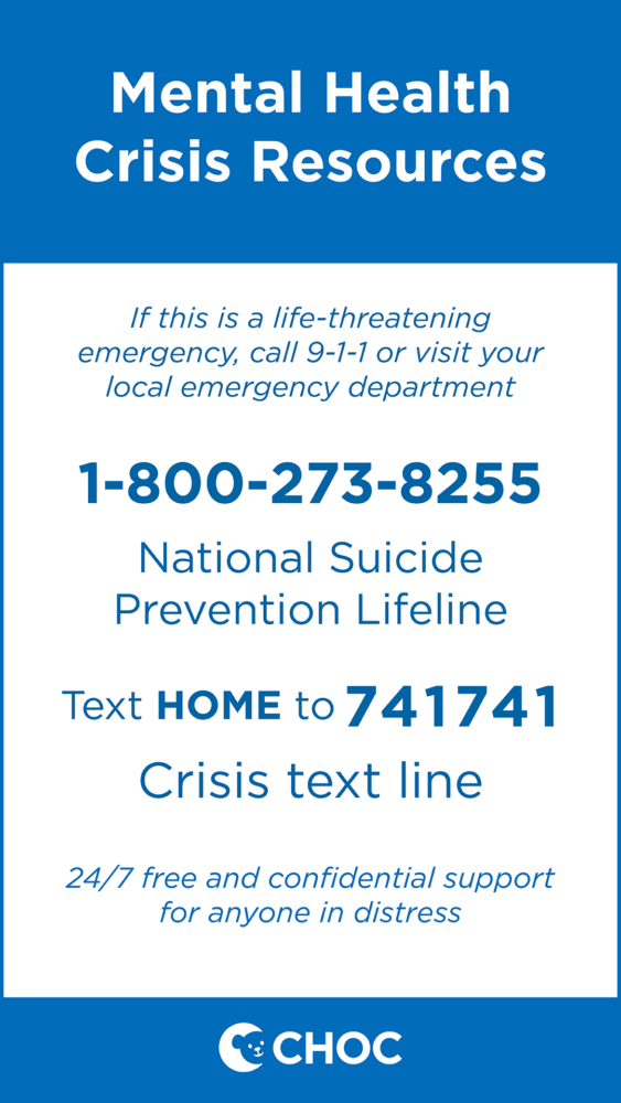 Graphic depicting important phone numbers for mental health