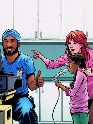 Kazaam! Comic Assent earns kudos as tool for young patients to better grasp research studies