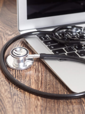 Stethoscope and laptop - preventing diagnostic errors in pediatric medicine