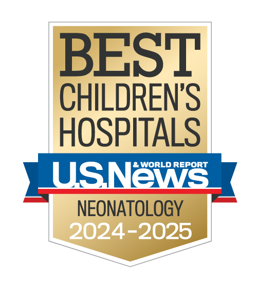 U.S. News and World Report badge 2024-25 - CHOC ranks as best hospital for neonatology