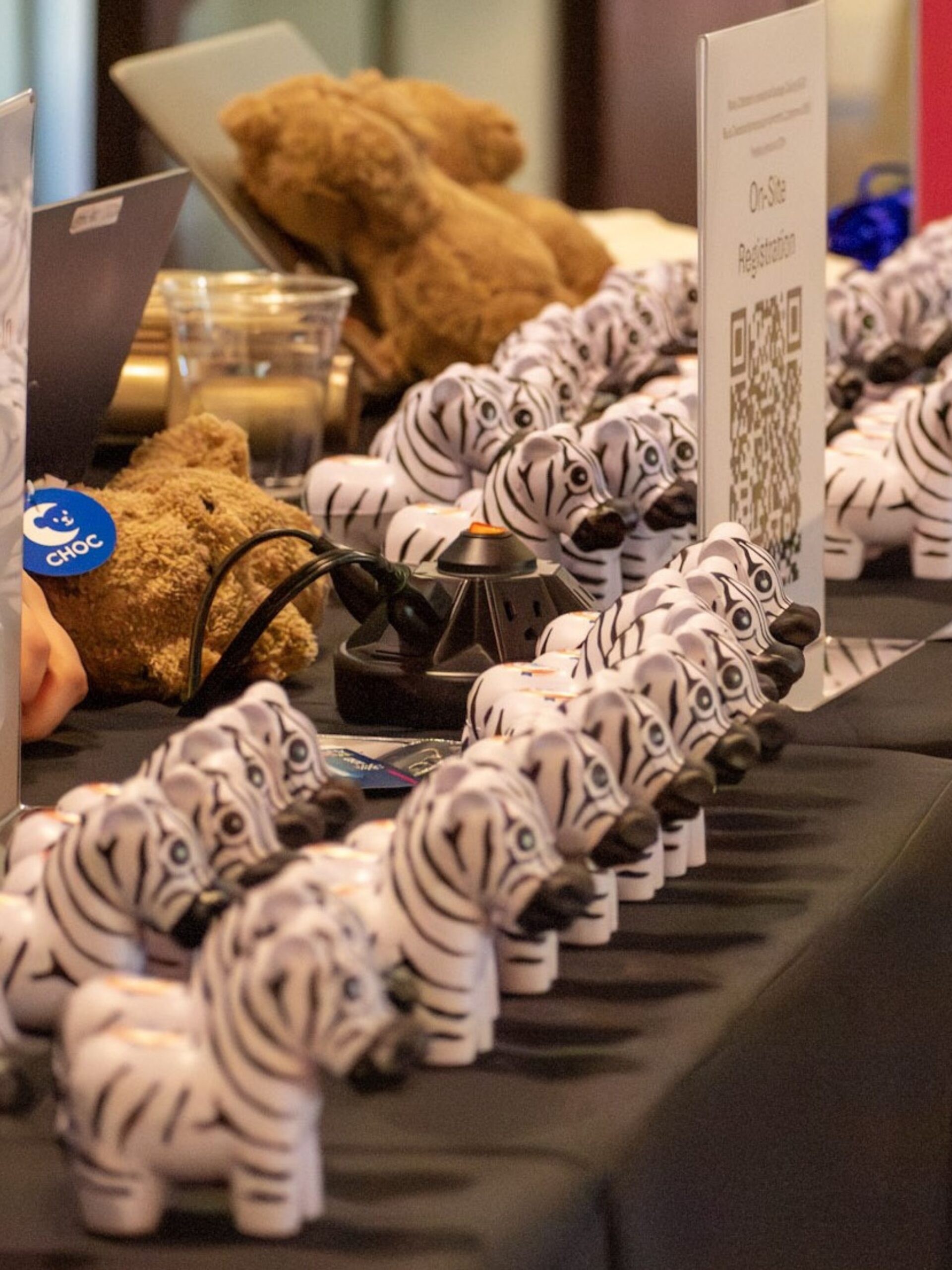 Photo of plush zebra toys to signify rare diseases.